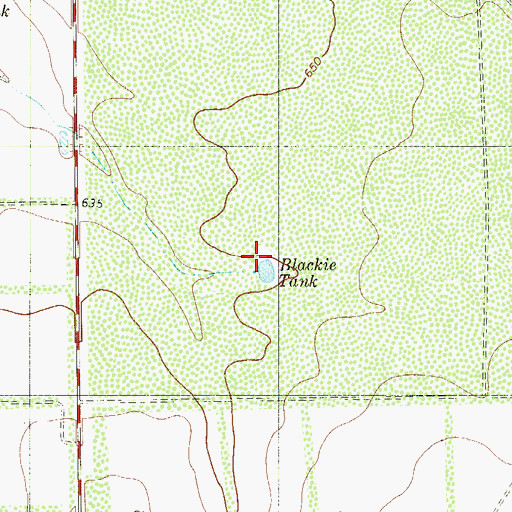 Topographic Map of Blackio Tank, TX