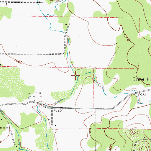 Topographic Map of Blackjack Hollow, TX