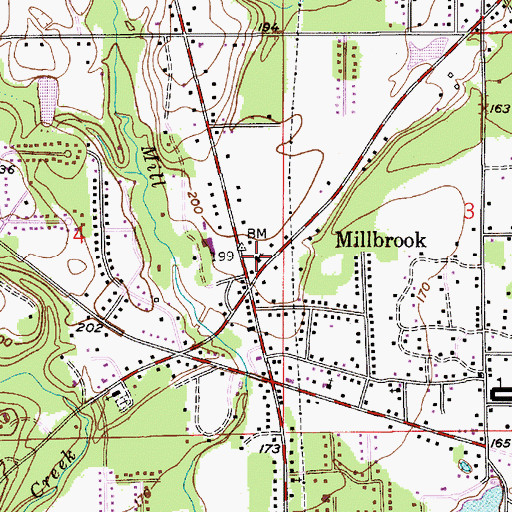 Topographic Map of Millbrook Presbyterian Church, AL
