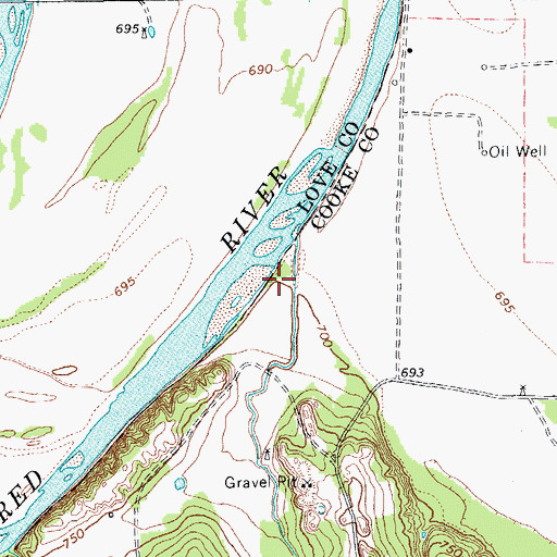 Topographic Map of Blue Hollow, OK