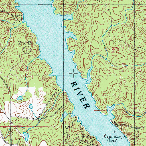 Topographic Map of Morris Ferry (historical), AL