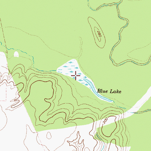 Topographic Map of Blue Lake, TX