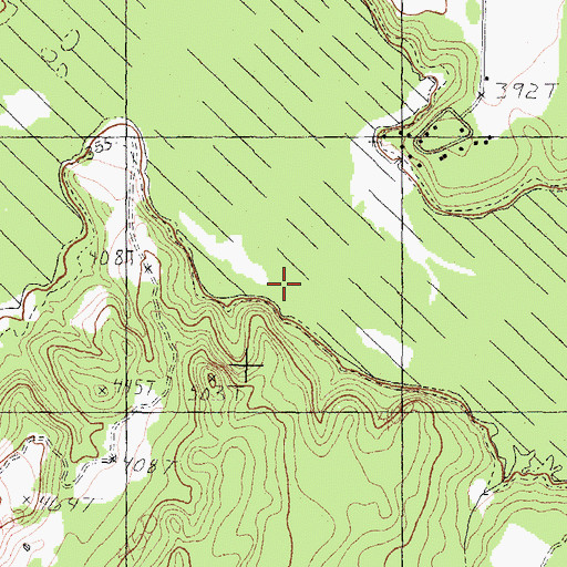 Topographic Map of Boggy Creek, TX