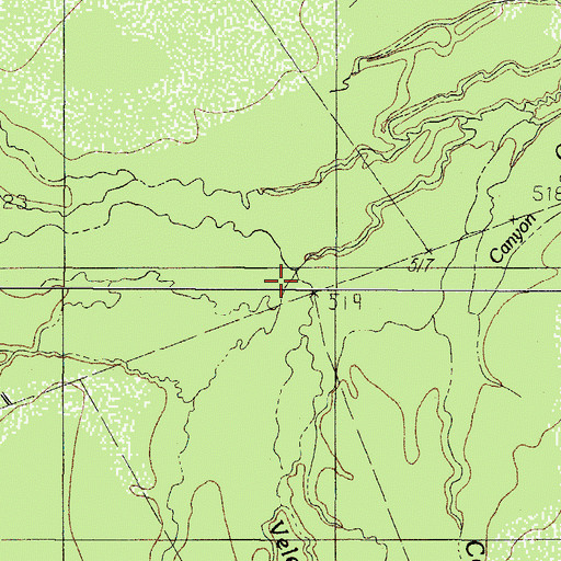 Topographic Map of Bonito Creek, TX
