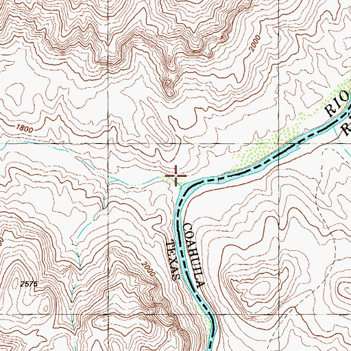Topographic Map of Bourland Canyon, TX