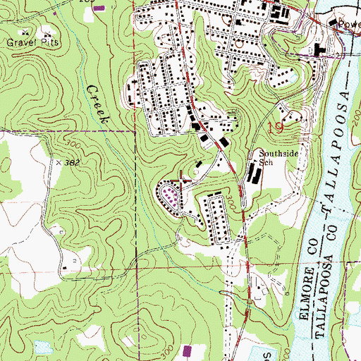 Topographic Map of Mount Zion Church, AL