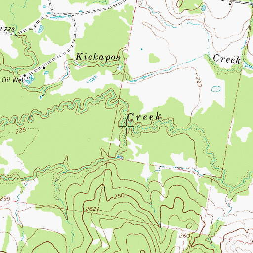 Topographic Map of Bowman Creek, TX
