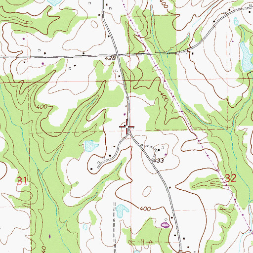 Topographic Map of Neman Community Center, AL