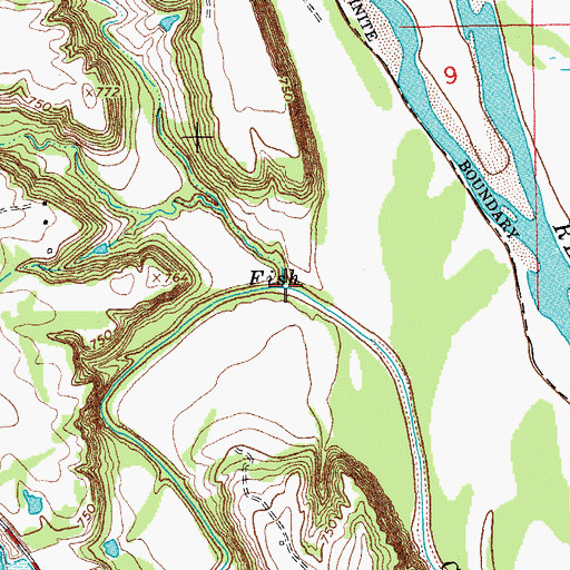 Topographic Map of Brewster Creek, TX