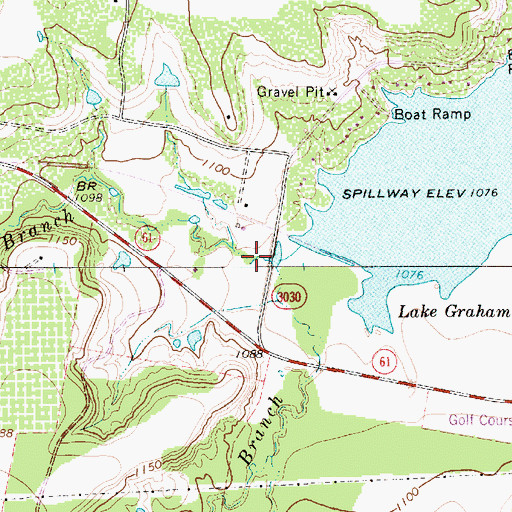 Topographic Map of Brier Branch, TX