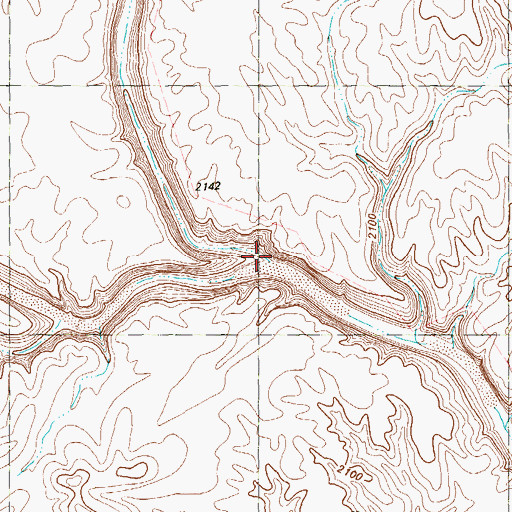 Topographic Map of Brindle Canyon, TX