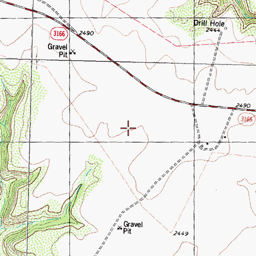 Topographic Map of Brown Bassett Gas Field, TX