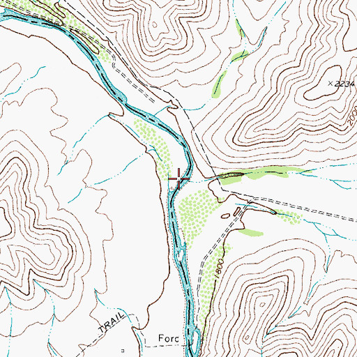 Topographic Map of Brown Canyon, TX