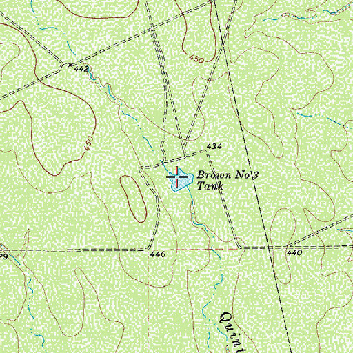 Topographic Map of Brown Number 3 Tank, TX