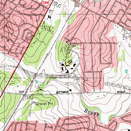 Topographic Map of Brown School, TX