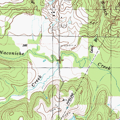 Topographic Map of Browns Creek, TX