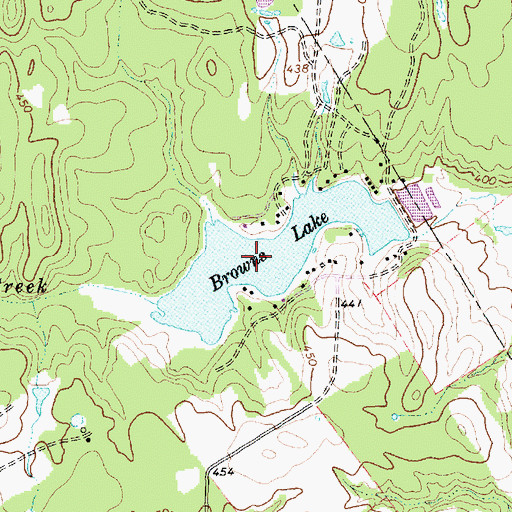 Topographic Map of Browns Lake, TX