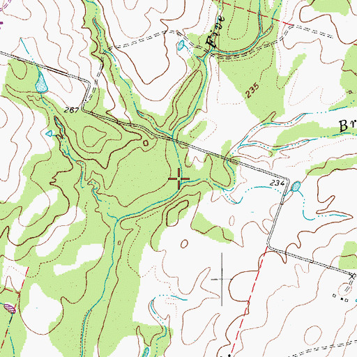 Topographic Map of Brushy Creek, TX