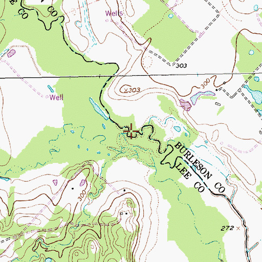 Topographic Map of Brushy Creek, TX