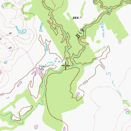 Topographic Map of Brushy Creek, TX