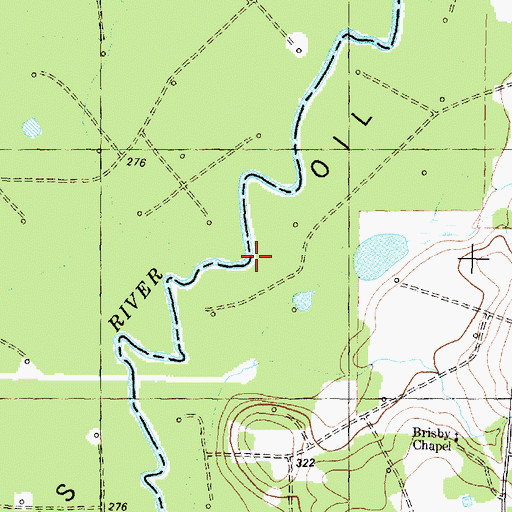 Topographic Map of Brushy Creek, TX