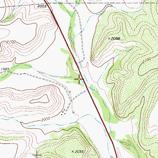 Topographic Map of Brushy Draw, TX
