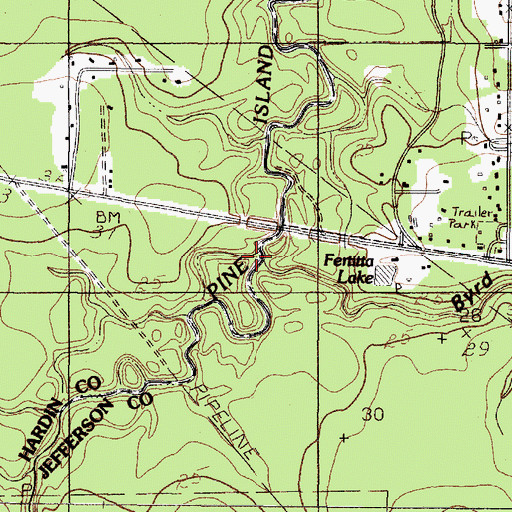Topographic Map of Byrd Gully, TX