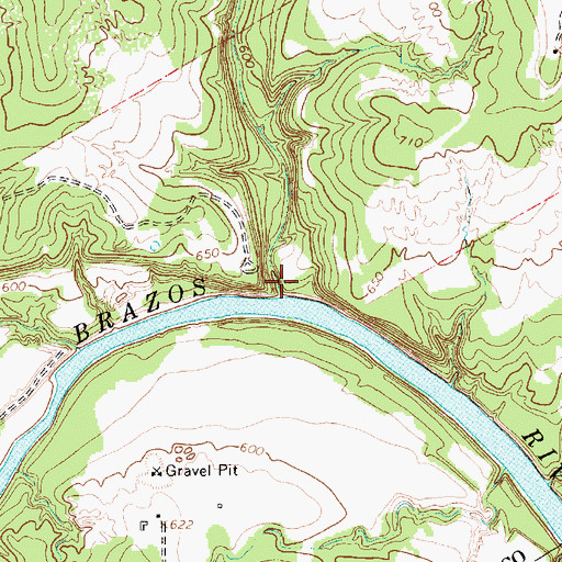 Topographic Map of Buck Creek, TX