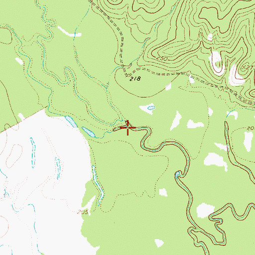 Topographic Map of Buffalo Creek, TX