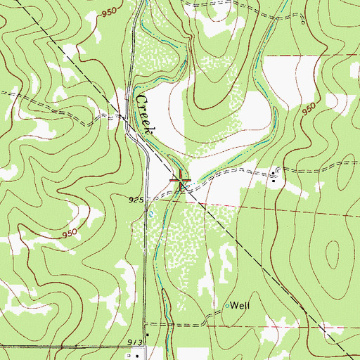 Topographic Map of Bull Creek, TX