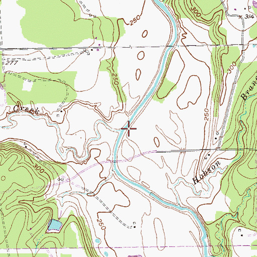 Topographic Map of Bull Creek, TX