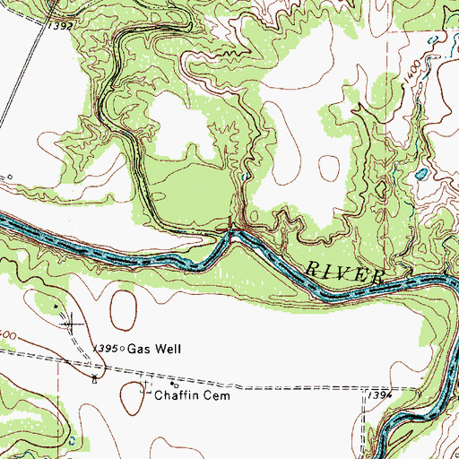 Topographic Map of Bull Creek, TX
