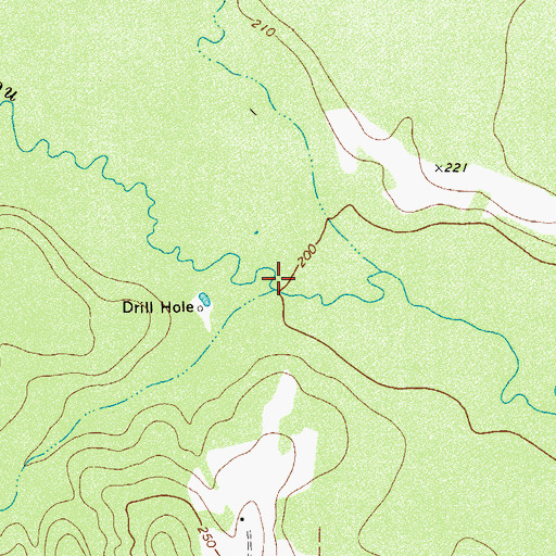 Topographic Map of Bull Creek, TX