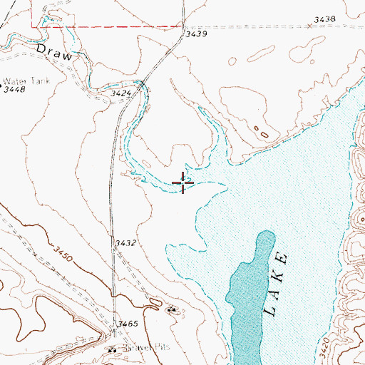 Topographic Map of Bull Draw, TX