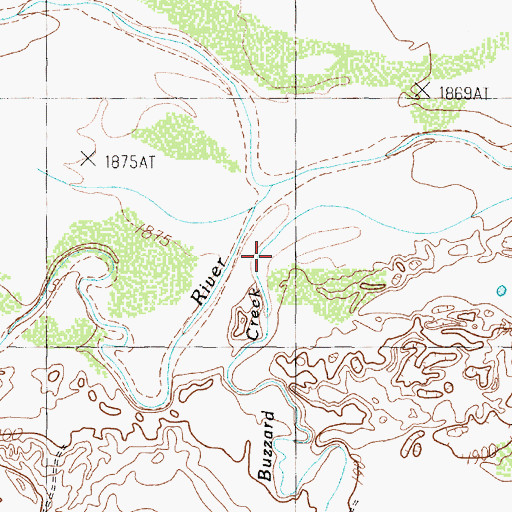 Topographic Map of Bullard Creek, TX