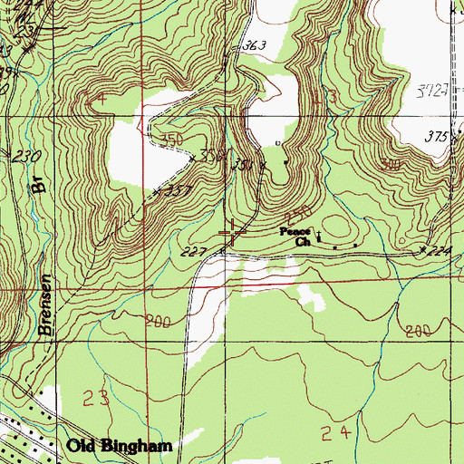 Topographic Map of Peace School (historical), AL