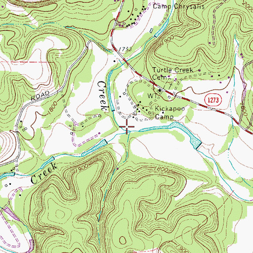 Topographic Map of Bushwhack Creek, TX