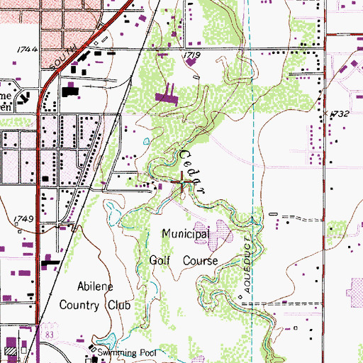 Topographic Map of Buttonwillow Creek, TX