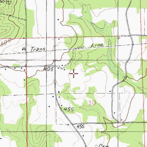 Topographic Map of Pleasant Hill Church, AL
