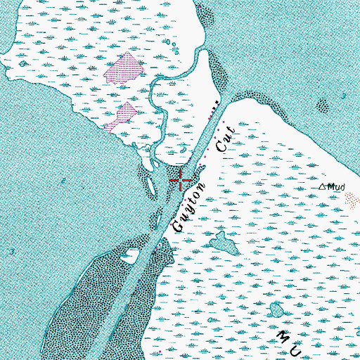 Topographic Map of Mud Cut, TX