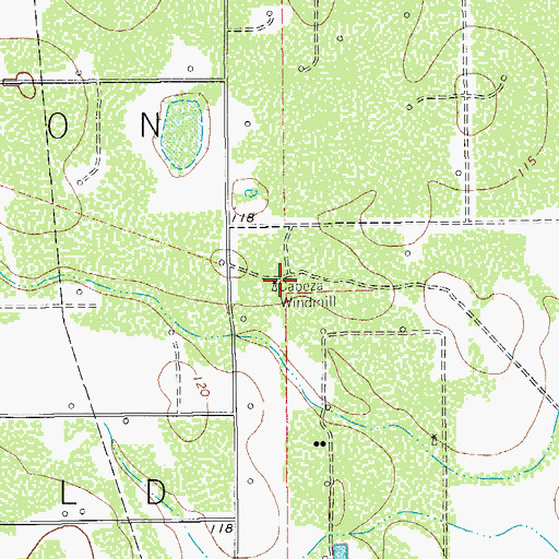 Topographic Map of Cabeza Windmill, TX