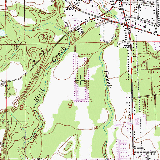 Topographic Map of Pine Brook Estates, AL