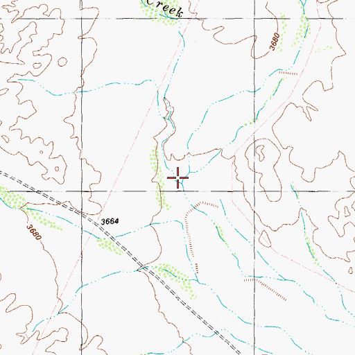 Topographic Map of Calamity Creek, TX