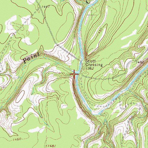 Topographic Map of California Creek, TX