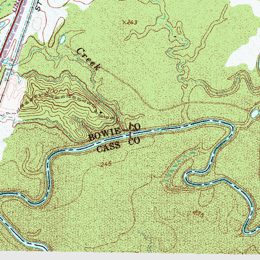 Topographic Map of Calvert Creek, TX
