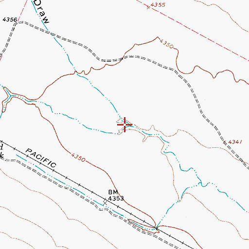 Topographic Map of Camel Draw, TX