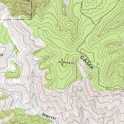 Topographic Map of Camp Wilderness Ridge, NM