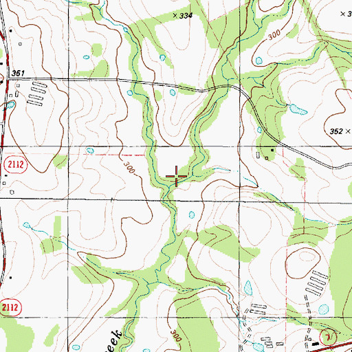 Topographic Map of Campground Creek, TX