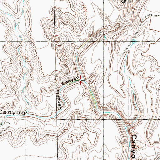 Topographic Map of Candilla Canyon, TX