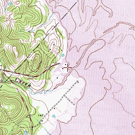 Topographic Map of Caney Creek, TX